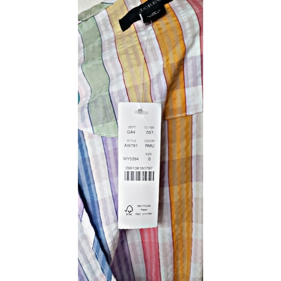 36. J. Crew Faux-wrap dress in rainbow gingham - Picture 5 of 5